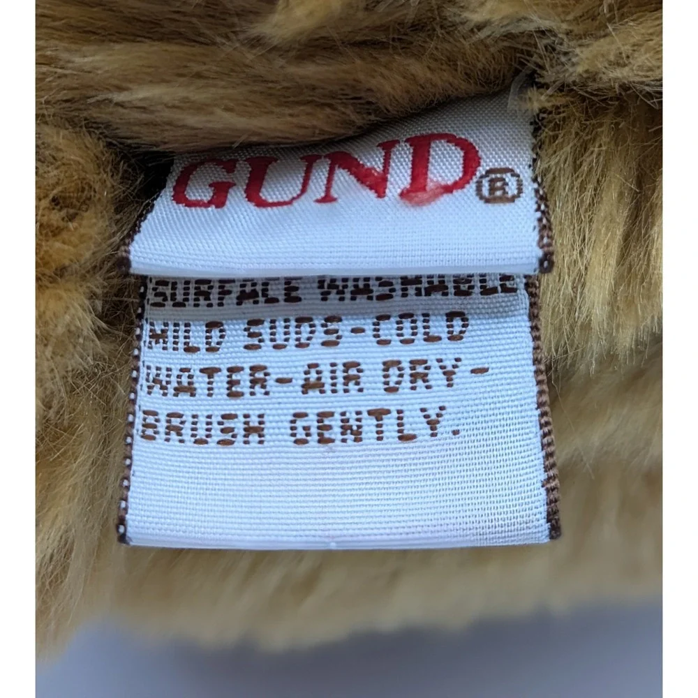 Gund‎ Teddy Bear Snoodles 2476 Stuffed Plush Plaid Bow Bean Bottom 16